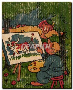 Old Postcard Fantasy Illustrator Humor You just Jules Cow