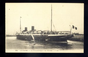 LS3509 - French Liner - CGT - La Touraine - LL postcard