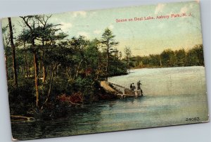 Postcard NJ Asbury Park -Scene on Deal Lake