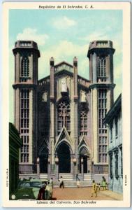 SAN SALVADOR, EL SALVADOR, Central America  IGLESIO del CALVARIO Church Postcard