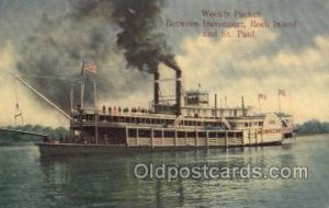 Davenport, Rock Island, & St. Paul Ferry Boats, Ship Unused 