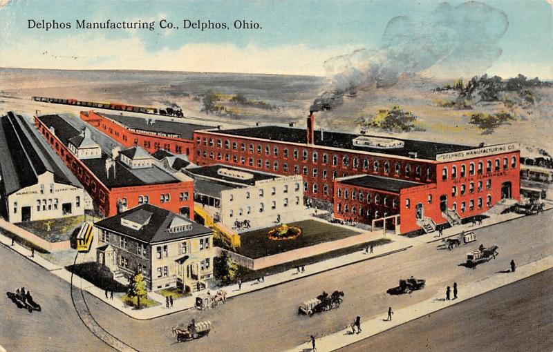 Delphos Ohio~Manufacturing Co~Gas Can Factory Panorama~Artist Conception 1912 PC 