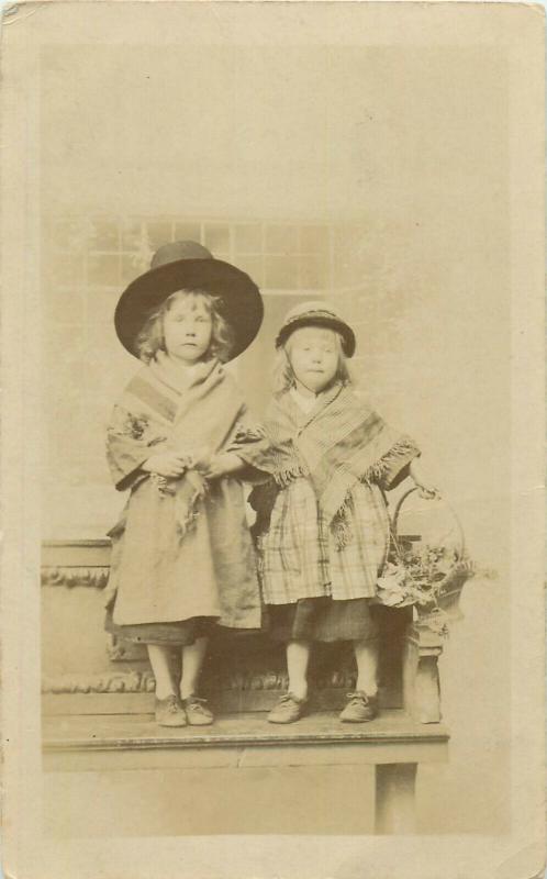 Children portraits early photo postcards x 5