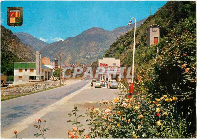 Postcard Modern Valls d'Andorra Sant Julia de Lorie Part Esso Exxon