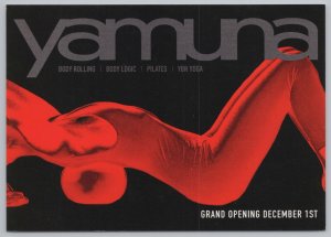Advertising~Woman In Red Yamuna Body Rolling~Continental Postcard