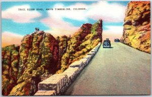 CO-Colorado, Trail Ridge Road, Above Timberline, Towering Rocky Giants, Postcard