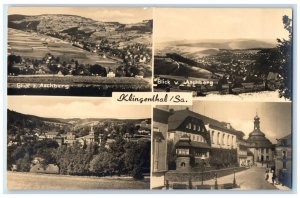 c1940's Glance of Aschberg Klingenthal Germany Multiview RPPC Photo Postcard