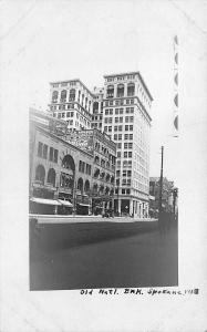 Spokane WA Old National Bank Storefronts in 1913 Real Photo Postcard