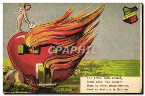 Old Postcard Fantasy Child Angel Heart