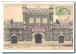 Liege Old Postcard Entree prison