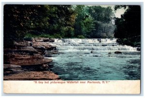 c1905's Tiny Picturesque Waterfall River Near Mertensis New York NY Postcard