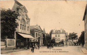 CPA Colombes Le Cercle et la Rue de la Bibliotheque (1315376)