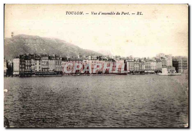 Postcard Old Port of Toulon View Entire