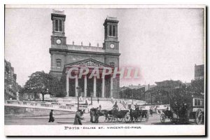 Postcard Old Paris Church St Vincent de Paul