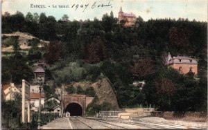 Belgium Esneux Le Tunnel Vintage Postcard C051