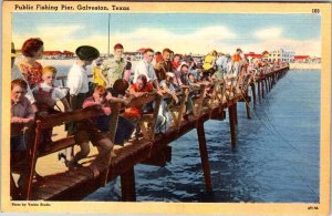 Postcard PEOPLE SCENE Galveston Texas TX AM1874