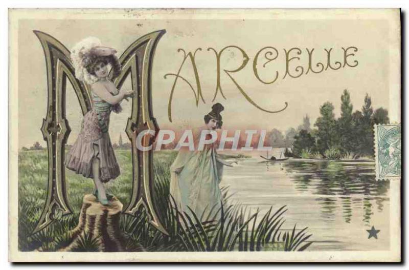 Postcard Old Marcelle Surname