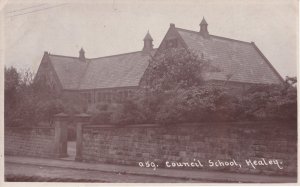 Council School Healey Yorkshire Antique Real Photo Postcard