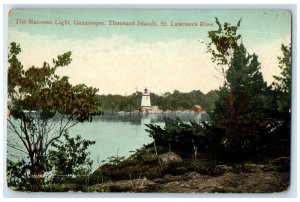 c1910 The Narrows Light Gananoque Thousand Islands River Canada Postcard