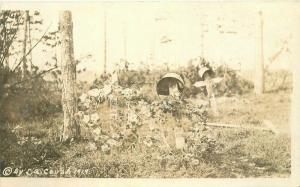 Germany Graves couch 1919 Soisons France RPPC Photo Postcard WW! Military 2655