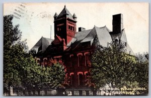 K48/ Gibsonburg Ohio Postcard c1910 Public School Building 385