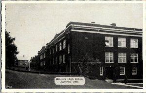 Minerva High School, Minerva OH Vintage Postcard M39