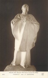 Fine art sculpture postcard Pierrot by A. Vermare