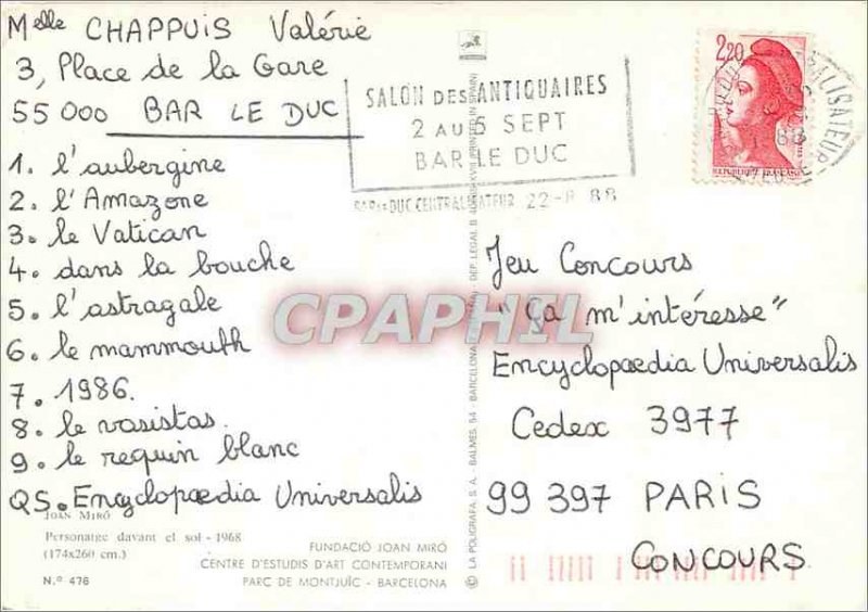 'Postcard Modern Barcelona Center d''Art Contemporani Estudis Montjuic Park'