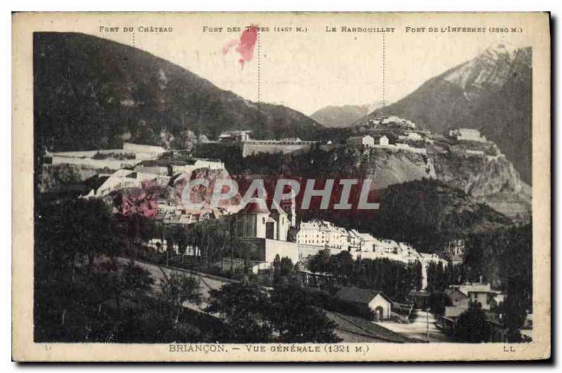 Old Postcard Briancon La Chaussee's Guisanne Bridge was the Porte d'Embrun