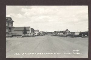 RPPC CUSTER SOUTH DAKOTA DOWNTOWN MAIN STREET SCENE REAL PHOTO POSTCARD SD