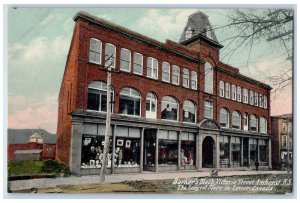 Amherst Nova Scotia Canada Postcard Barker's Block Victoria Street 1907