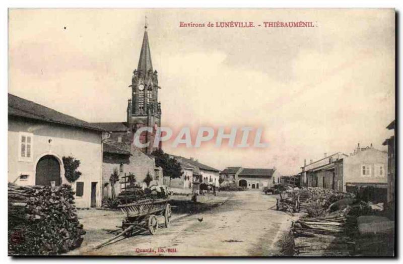 Old Postcard Surroundings of Luneville Old Postcard Thiebaumenil