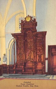 Cathedral, Throne of Rich Mahogany Ciudad Trujillo Dominican Republic Unused 