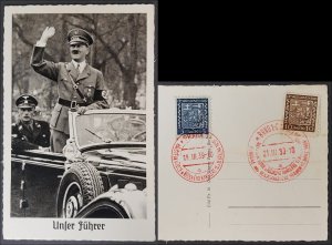 GERMANY THIRD 3RD REICH ORIGINAL PROPAGANDA POSTCARD ADOLF HITLER