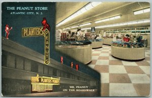 ATLANTIC CITY NJ PEANUT STORE VINTAGE POSTCARD