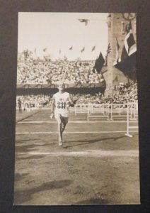 1912 Olympics Mint RPPC Postcard Stockholm Jacobsson Sweden Marathon Race