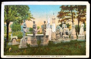 Vintage Postcard 1910 Woolridge Monuments, Maplewood Cemetery, Mayfield Kentucky