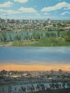 Calgary Skyline At Sunset Canada 2x 1970s Postcard s