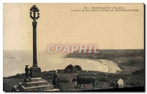 Postcard Old Plougasnou Finistere Calvary ker Maria Beach, and Saint John Finger