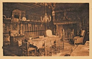 DIVES sur MER FRANCE~HOSTELLERIE GUIILLAUME CONQUERANT-SALLE MARMOUSETS POSTCARD