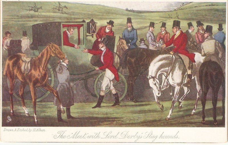 The Met with Lord Derbys. Horses Tuck The Olde Prints Series. PC # 2723