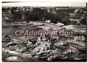 Postcard Modern Ile De Brehat View Aerienne La Plage Du Guersido