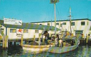 Rhode Island Galilee Point Judith Fishermen's Coop Unloading Fish