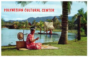 Tahitian Woman Displaying Tahitian Handicraft Hawaii Postcard Posted 1968