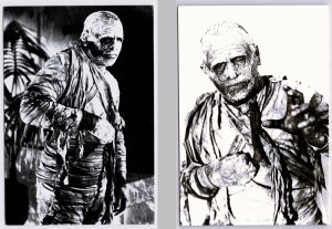 2 Repro Postcards LON CHANEY Movie Star as THE MUMMY Horror Movie  4x6