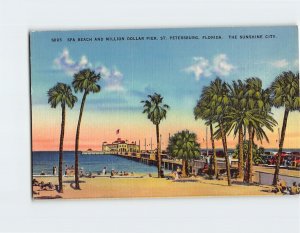 Postcard Spa Beach And Million Dollar Pier, St. Petersburg, Florida