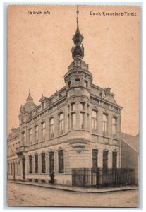 c1910 Bank Roeselare-Thielt Building Iseghem (Izegem) Belgium Antique Postcard