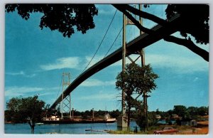 American Span, Thousand Islands International Bridge, New York, Vintage Postcard