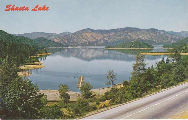 Shasta Lake - Reservoir in back of Shasta Dam - Northern California