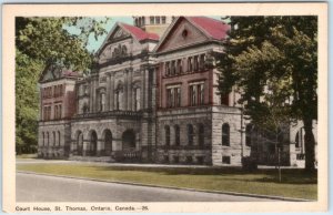 ST. THOMAS, ONTARIO  Canada   COURT HOUSE   Postcard